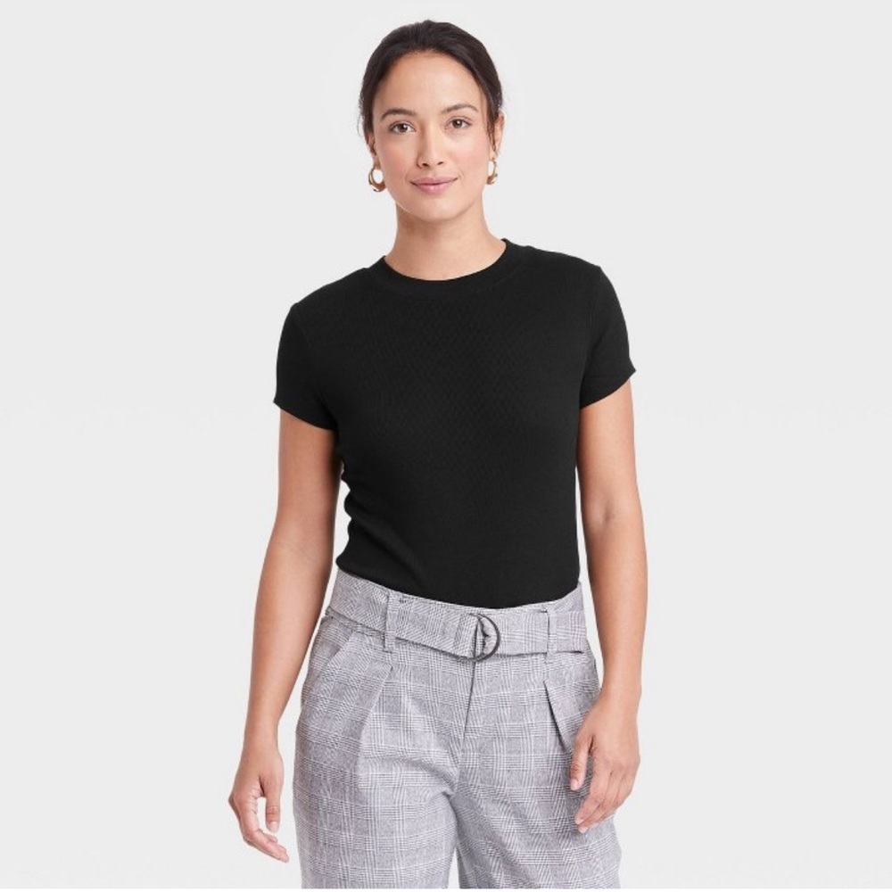 A New Day Black Ribbed Bodysuit XXL